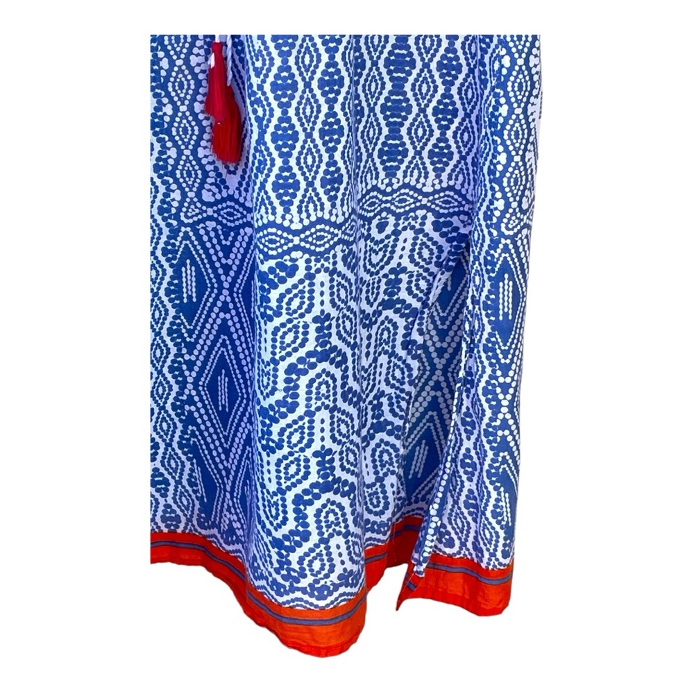Blue & White Beach Cover up Tunic M/L - Picture 6 of 8